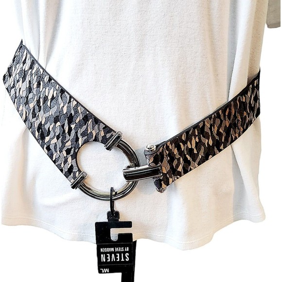 Steve Madden Stretch Belt NWT Size M/L - Picture 2 of 7